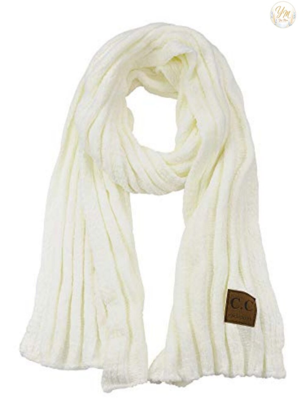 Ultra Soft Chenille Ribbed Thick Warm Knit Shawl Wrap Scarf